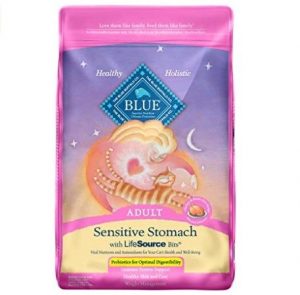 Blue buffalo sensitive stomach natural adult dry cat food
